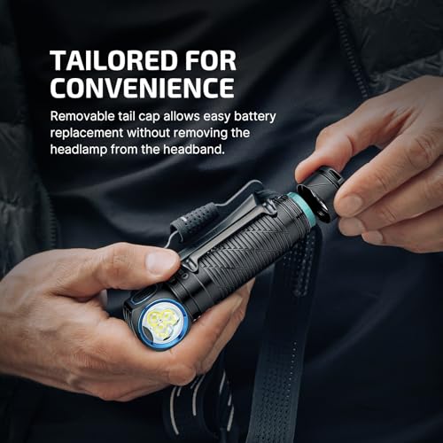 Rechargeable Headlamp Flashlight, 3000 Lumens LED Headlight with Red Light, Waterproof Head Lamp with Headband (Black) W89498
