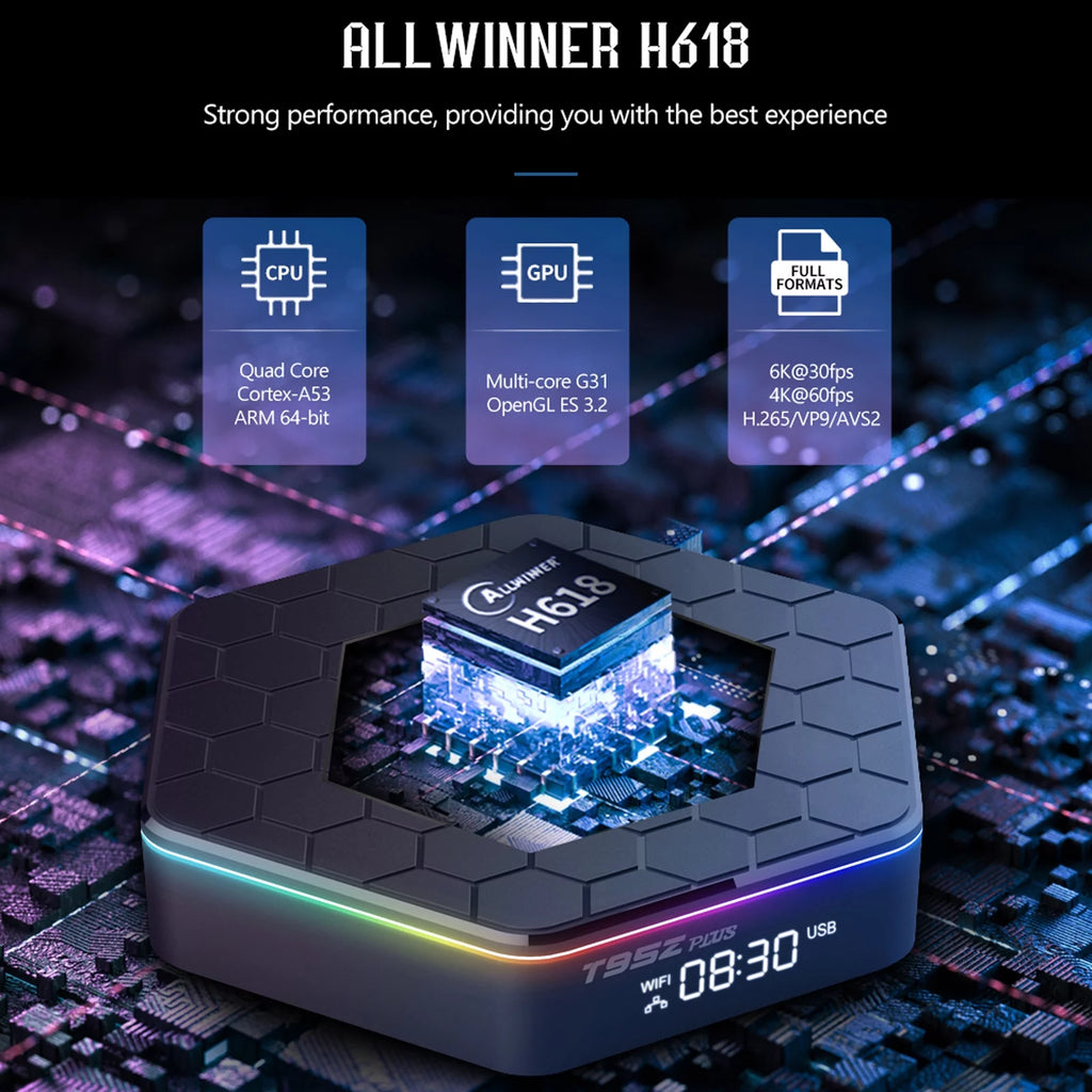 Smart TV Box, Android 12.0, 4K 6K Decoding, Dual Band WiFi6 BT5.0 V501