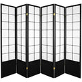 Black 6 Panel Shoji Screen S8454