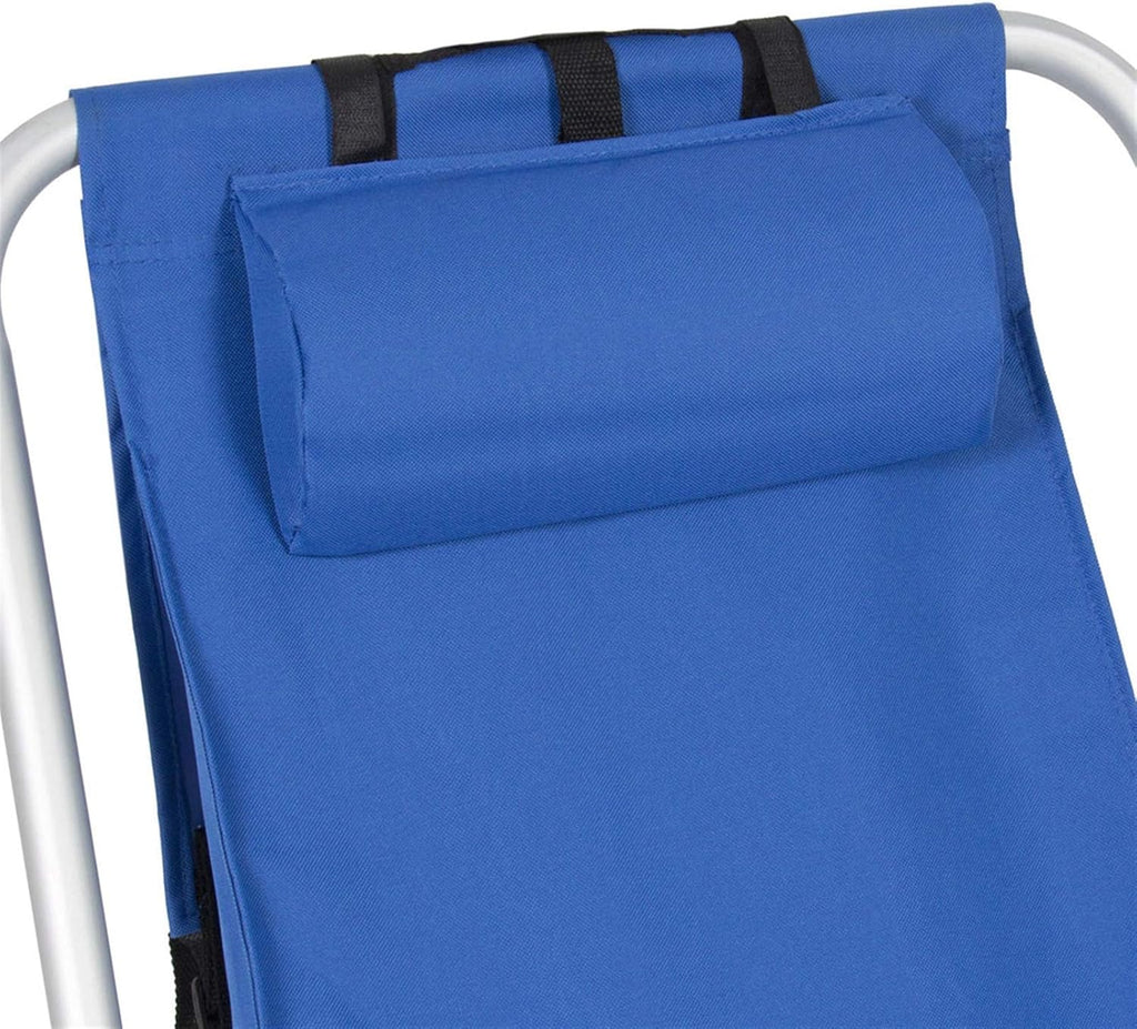 Blue Folding Heavy Duty Camping Chair with Storage Pouch H2637