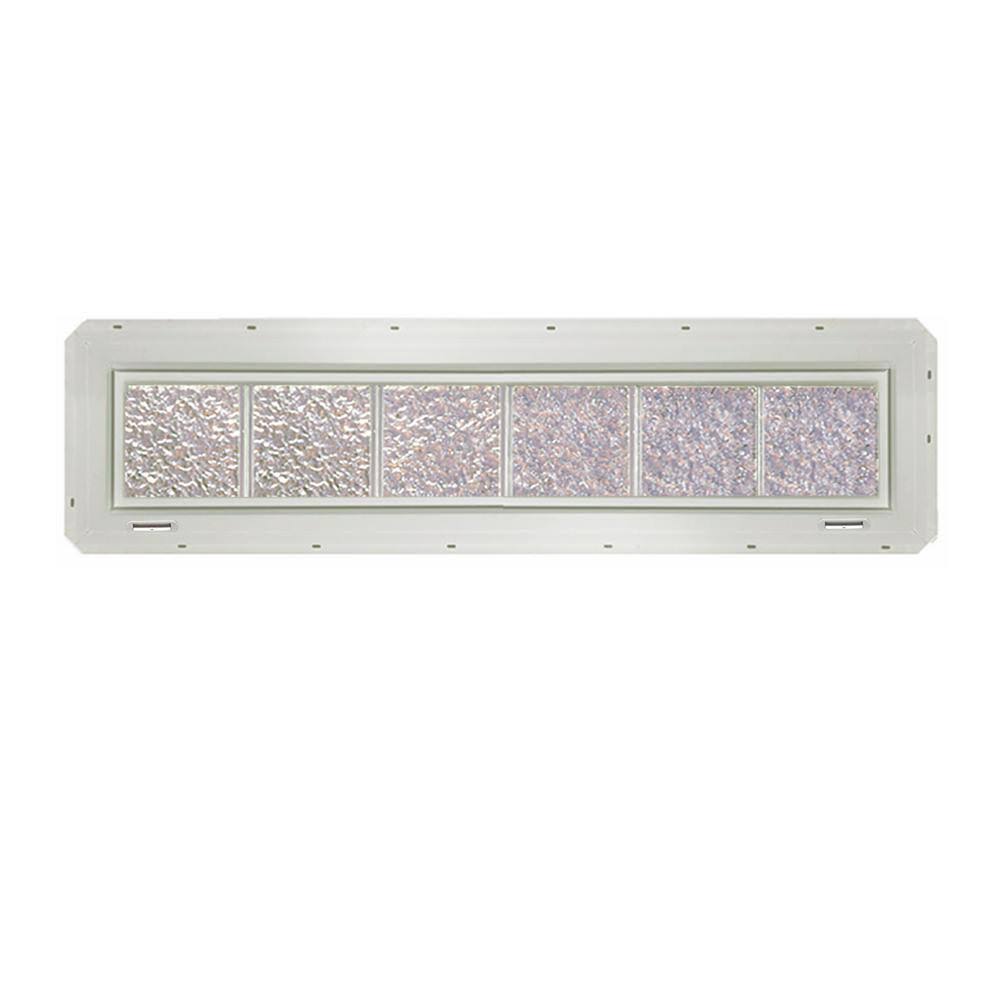 Ice Pattern Vinyl New Construction Glass Block Window U372