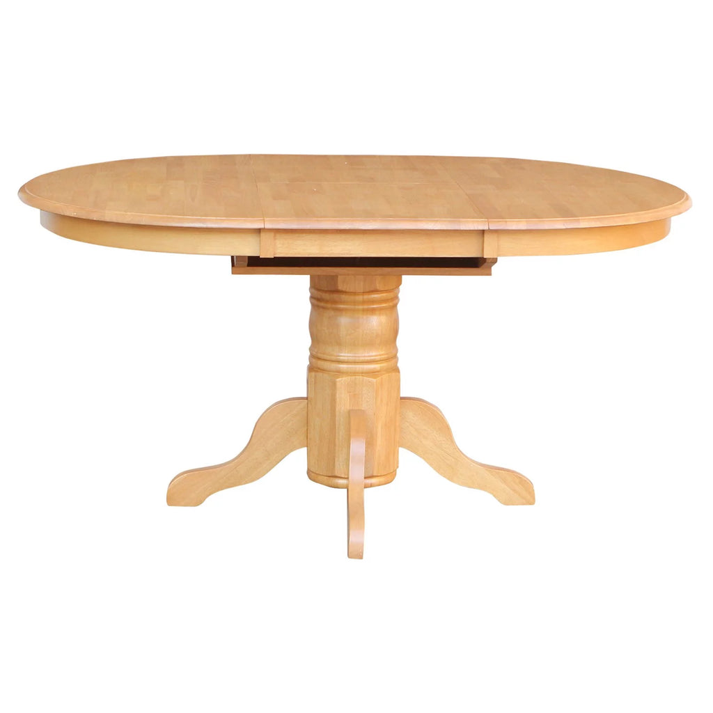 Oval Pedestal Dining Table with Butterfly Leaf W791