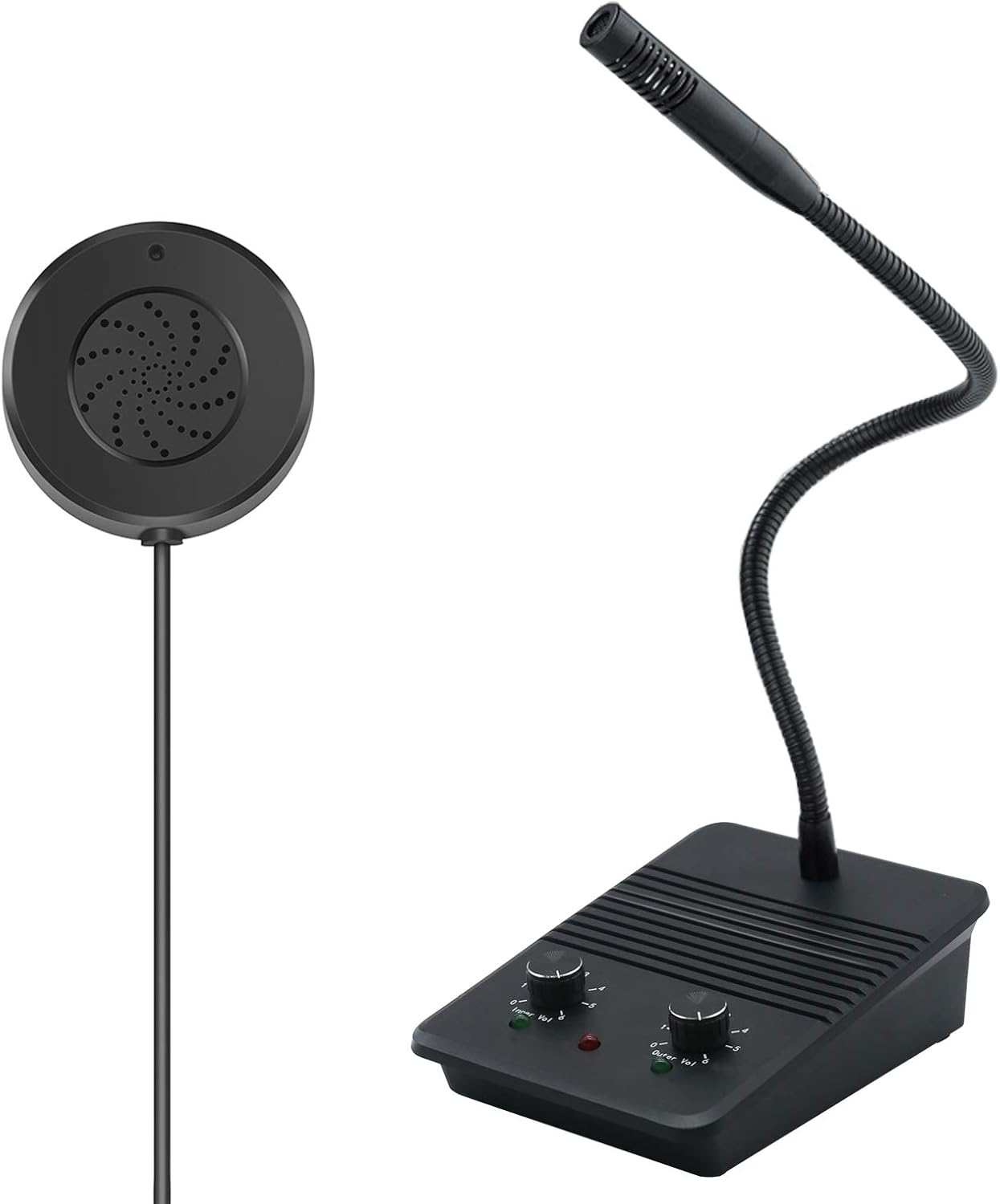 Window Speaker Intercom System Anti-Interference Dual-Way Intercommunication Microphone and Speaker P3636