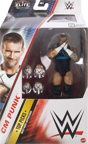 WWE Elite Action Figure & Accessories Set, 6-inch Collectible with Swappable Hands R70332
