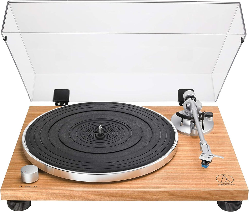 Fully Manual Belt-Drive Turntable, 2 Speeds, Carbon-Fiber Tonearm Walnut C37267