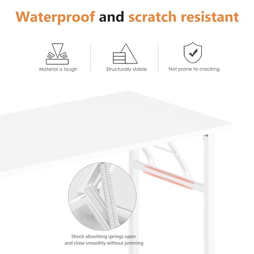 White Folding Desk 31.5x15.7inch C803700