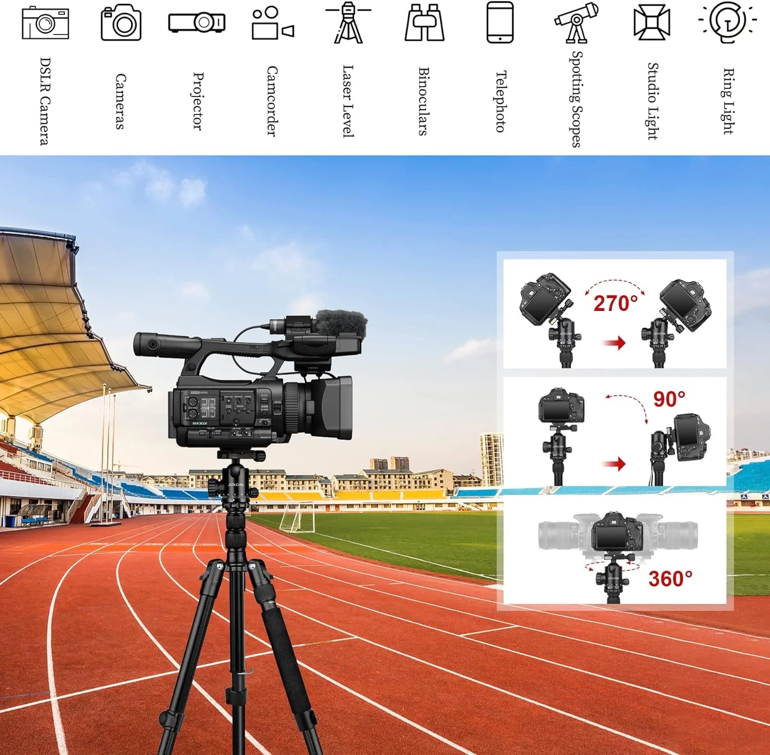 81" Heavy Duty Travel Tripod Black D26541