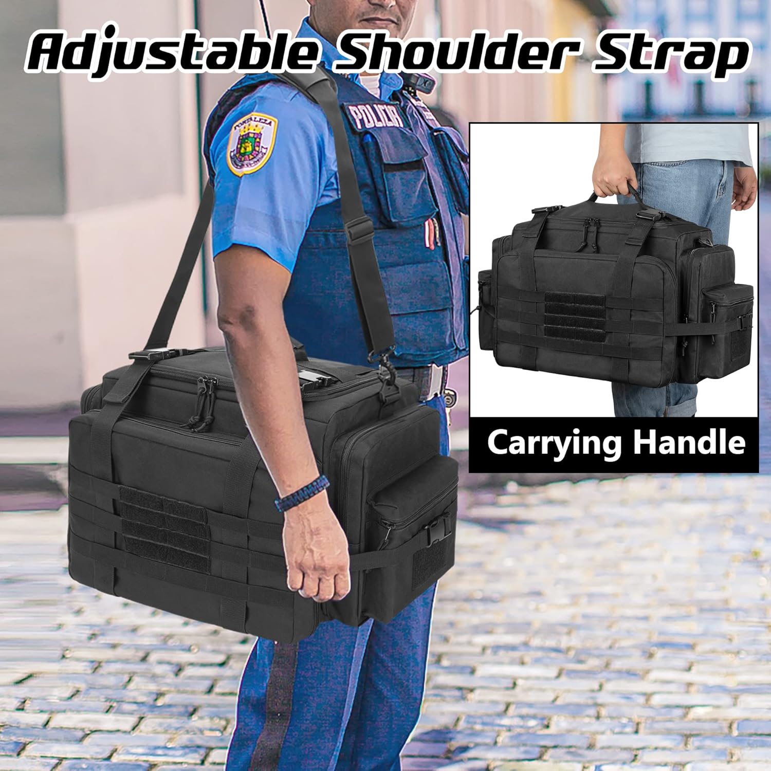 Black Patrol Bag with Laptop Layer T39551