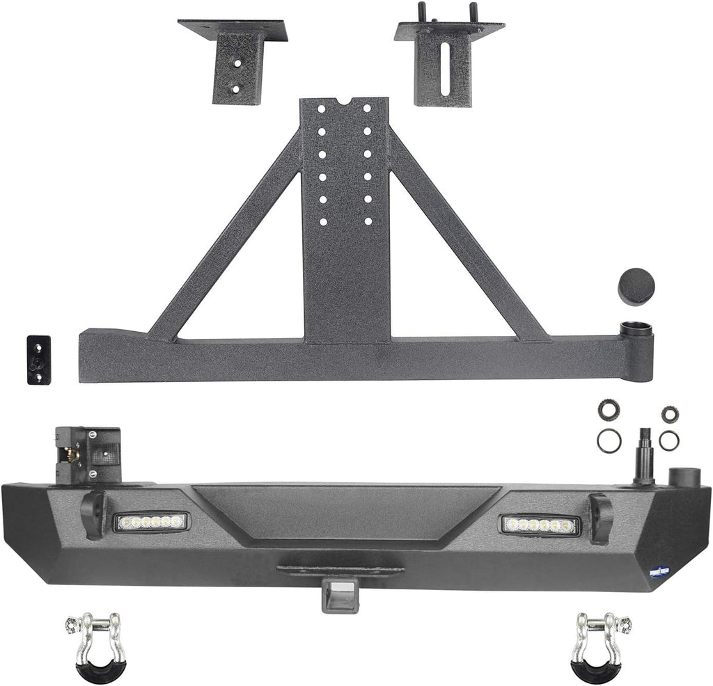 Steel Bumper with Tire Carrier and Receiver Hitch Z67898