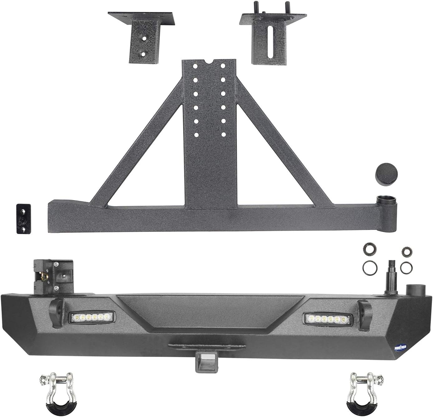 Steel Bumper with Tire Carrier and Receiver Hitch Z67898
