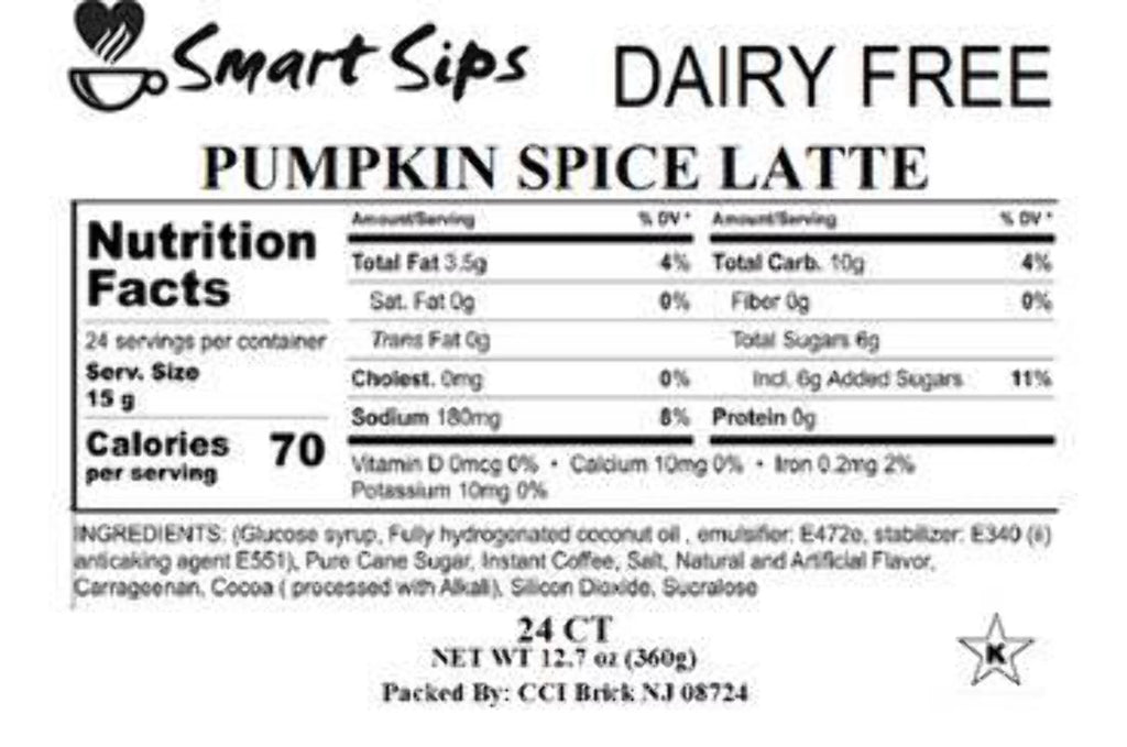 Pumpkin Spice Latte Single-Serve Lactose-Free Latte Pods W1345