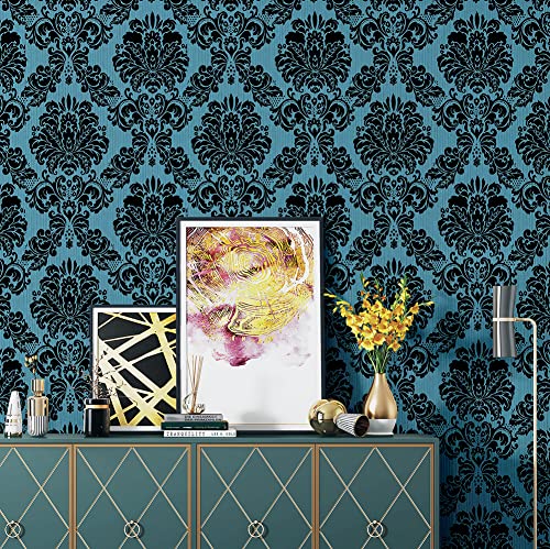 Damask Peel and Stick Wallpaper 17.7" x 32.8ft Vinyl Roll B284