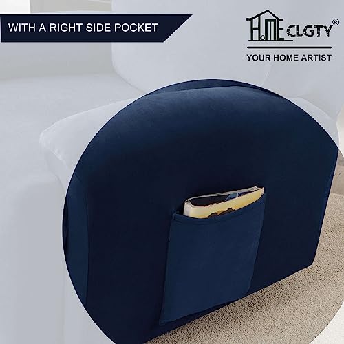 4 Seat 10-piece Velvet Recliner Couch Covers with Pocket X213