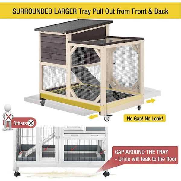 Large Indoor Rabbit Hutch with Pull out Tray U872