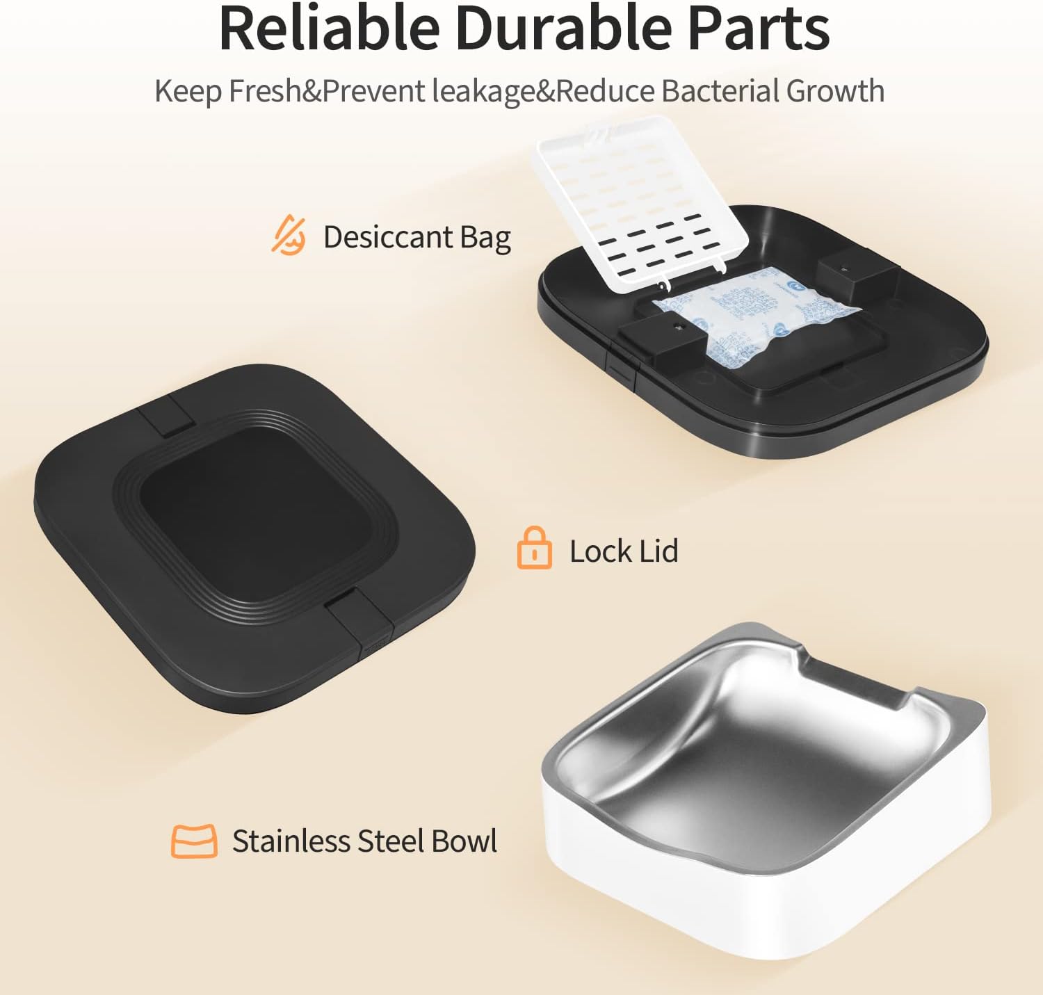 Automatic Cat Feeder with Stainless Steel Bowl B720827