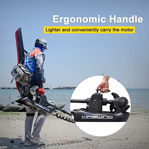 Black 12V 55LBS 48inch Bow Mount Trolling Motor with Remote Control L30099