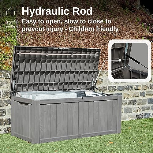 Grey 31 Gallon Outdoor Storage Box P944