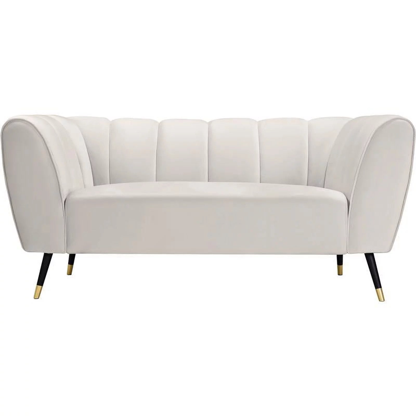 Cream Velvet Loveseat K11782