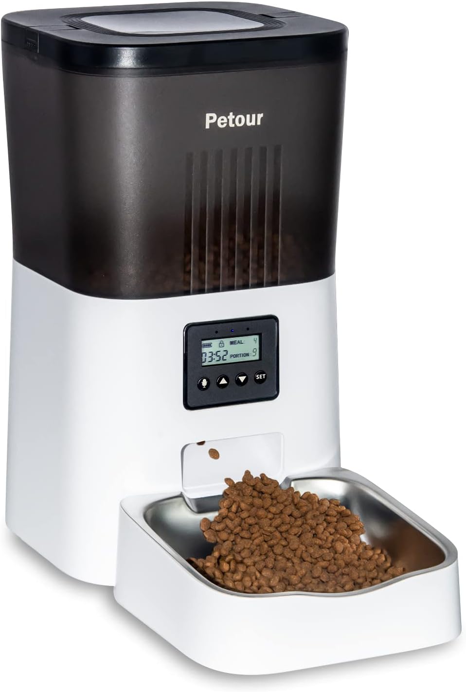 Automatic Cat Feeder with Stainless Steel Bowl B720827
