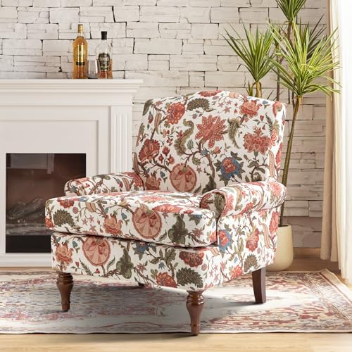 Accent Chair with Wood Legs and Removable Cushion G21973