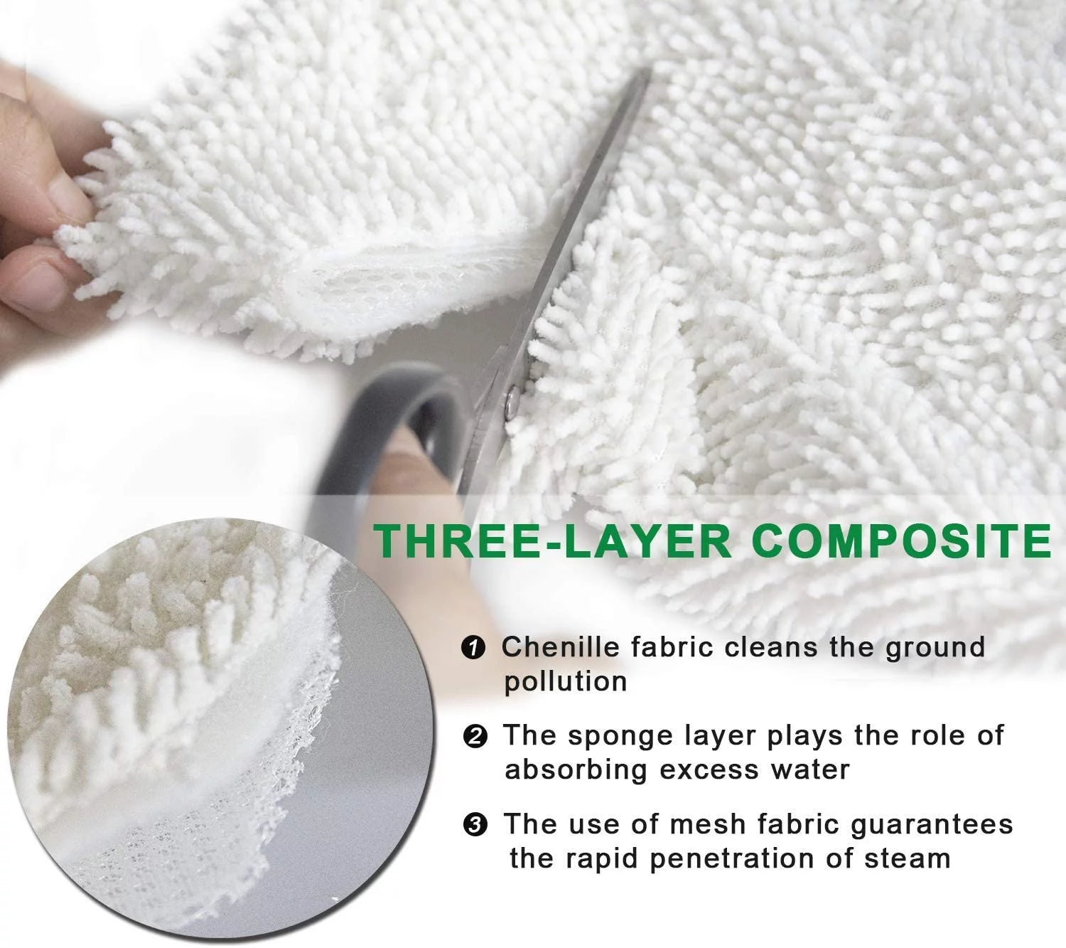 4 Pack Replacement Mop Pads for Steam Mop O2354