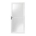 36 in. x 80 in. White Left-Hand Self-Storing Storm Door with Oil-Rubbed Bronze Hardware U459422