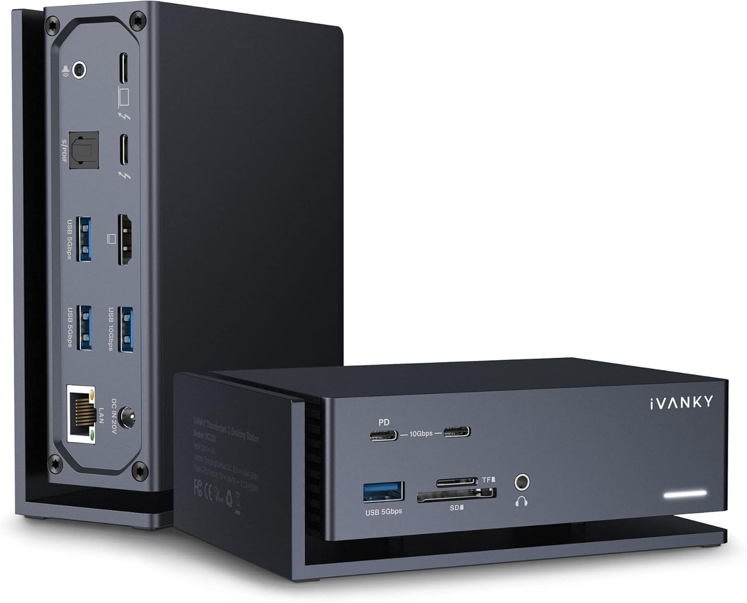 15 in 1 USB C Docking Station with 180W PD Dual 4K Single 5K Video J250727