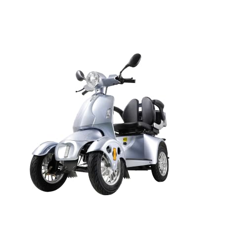 Pink Fat Tire Electric Mobility Scooter with LED Headlights and Basket S774