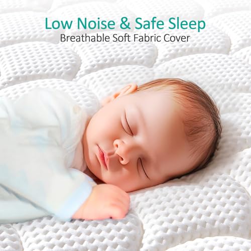 52" x 27.6" x 5" 100% Knitted Fabric Crib Mattress W304097