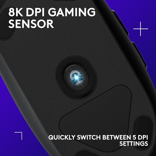 Black Wired Gaming Mouse with 8,000 DPI T9704