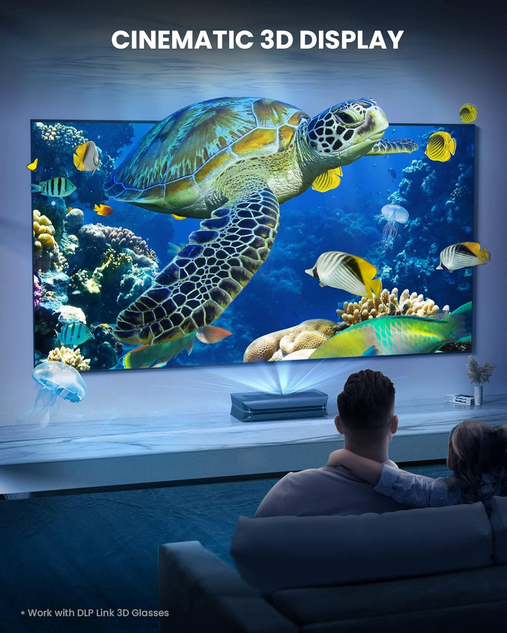 4K UHD Triple Laser Projector, 2600 Peak Lumens I317