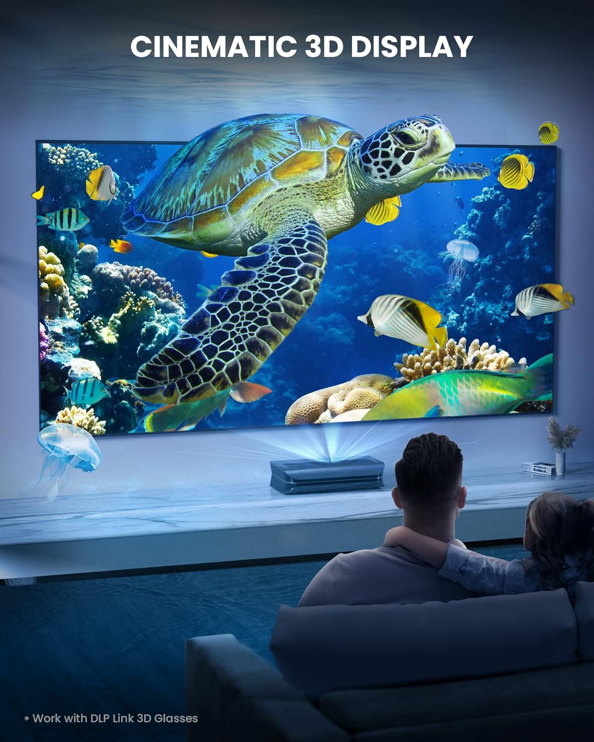4K UHD Triple Laser Projector, 2600 Peak Lumens I317