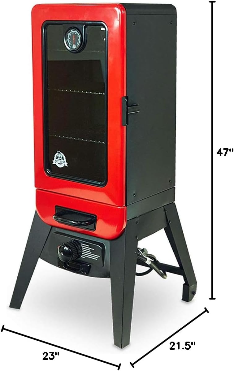 Red Vertical LP Gas Smoker T778