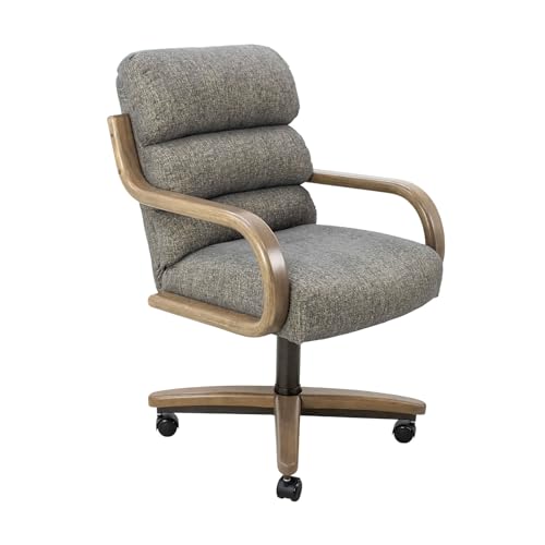 2 Set of Caster Swivel Tilt Dinning Chairs with Metal Frame R439189