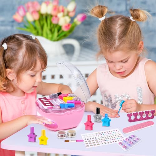 Nail Polish Kit with Pink Nail Dryer E69280