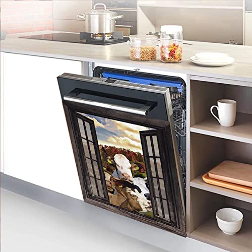 Vinyl Farm Cow Dishwasher Cover Sticker 23"x17" Z91271