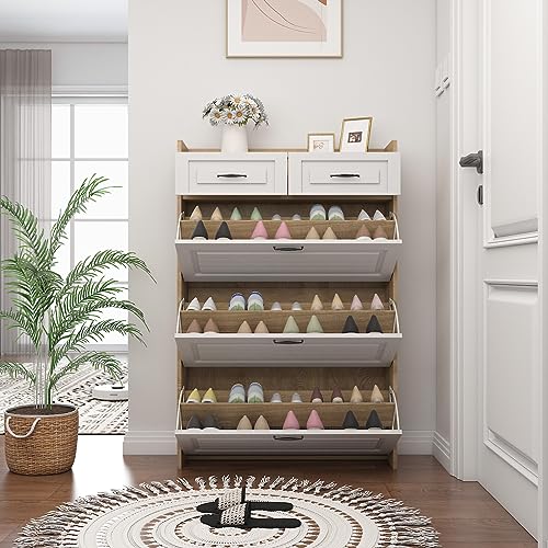 Shoe Cabinet with 3 Flip Drawers and 2 Drawers Z434