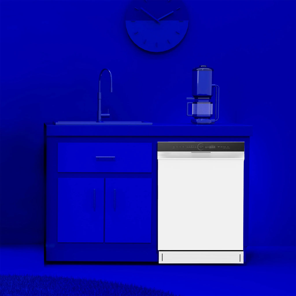 24" Front Control Built-in Dishwasher White H6302