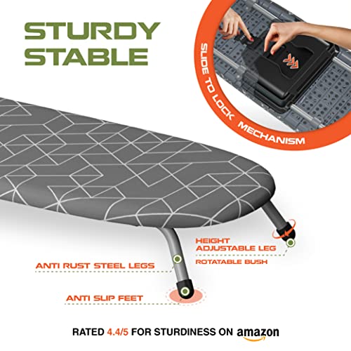 Grey Foldable Table Top Ironing Board with Wall Mount A78404