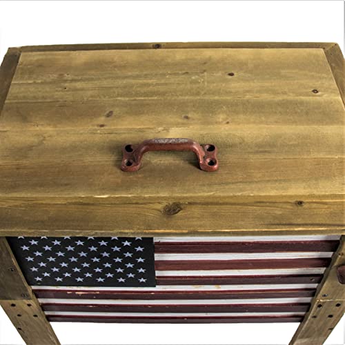 Rustic Brown 87 Qt. Outdoor Beverage Cooler with Folding Side Tables S265