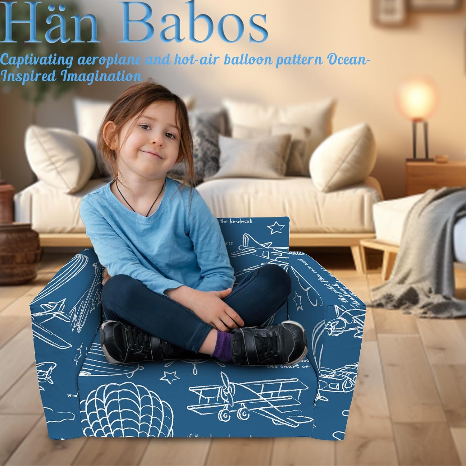 2 Seats 2 in 1 Flip Open Chair Sleeper Bed H197