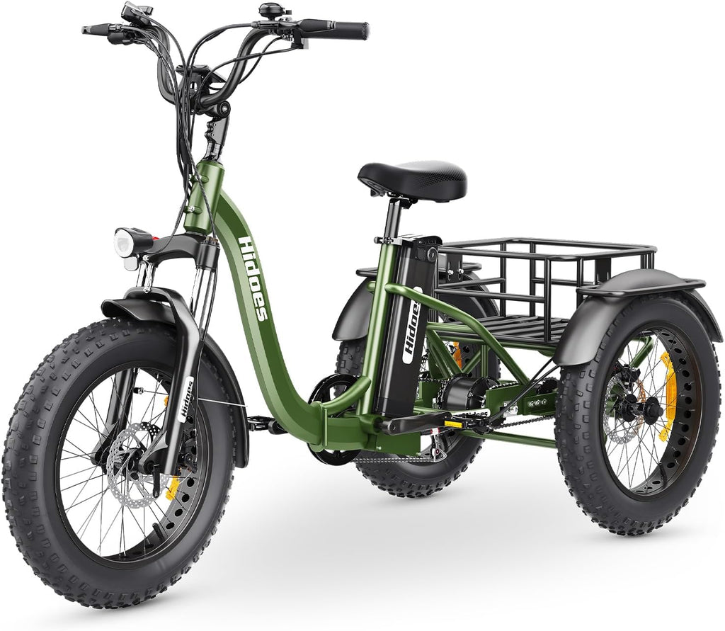 Electric Tricycle, 20"X 4.0" Fat Tire, 48V 20Ah Removable, 7 Speed Folding P7332