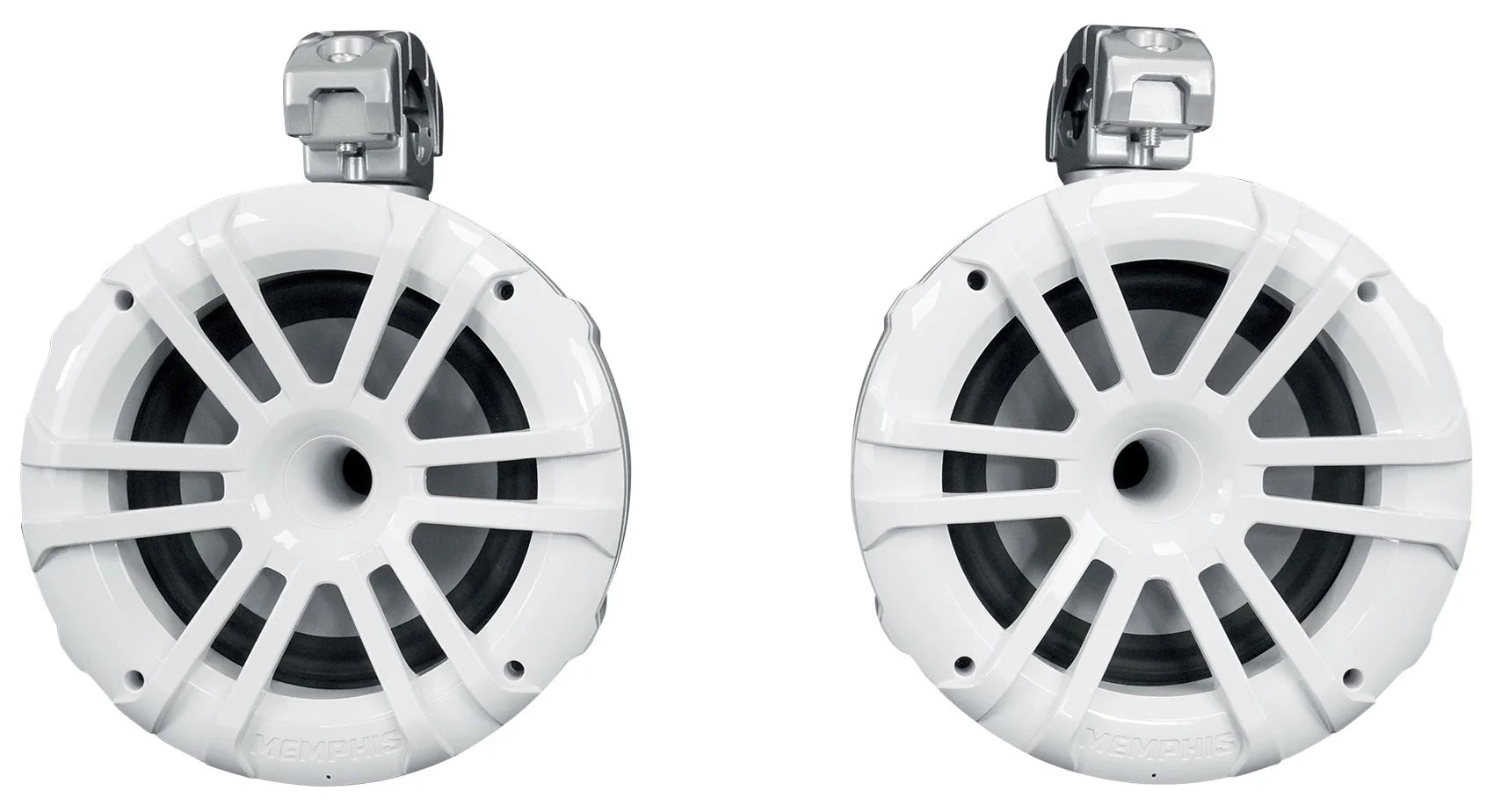 White 8" Marine Wakeboard Tower Speakers Boat Receiver J278974
