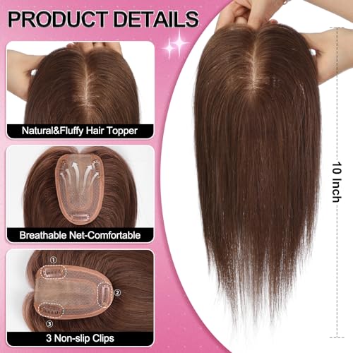 Black 100% Remy Silk Base Clip In Topper 10 inch 35g R935852