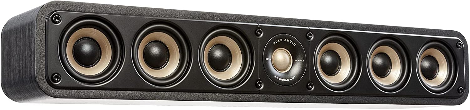 Black Slim Center Channel Speaker with 1" Tweeter and 3" Woofers N6320