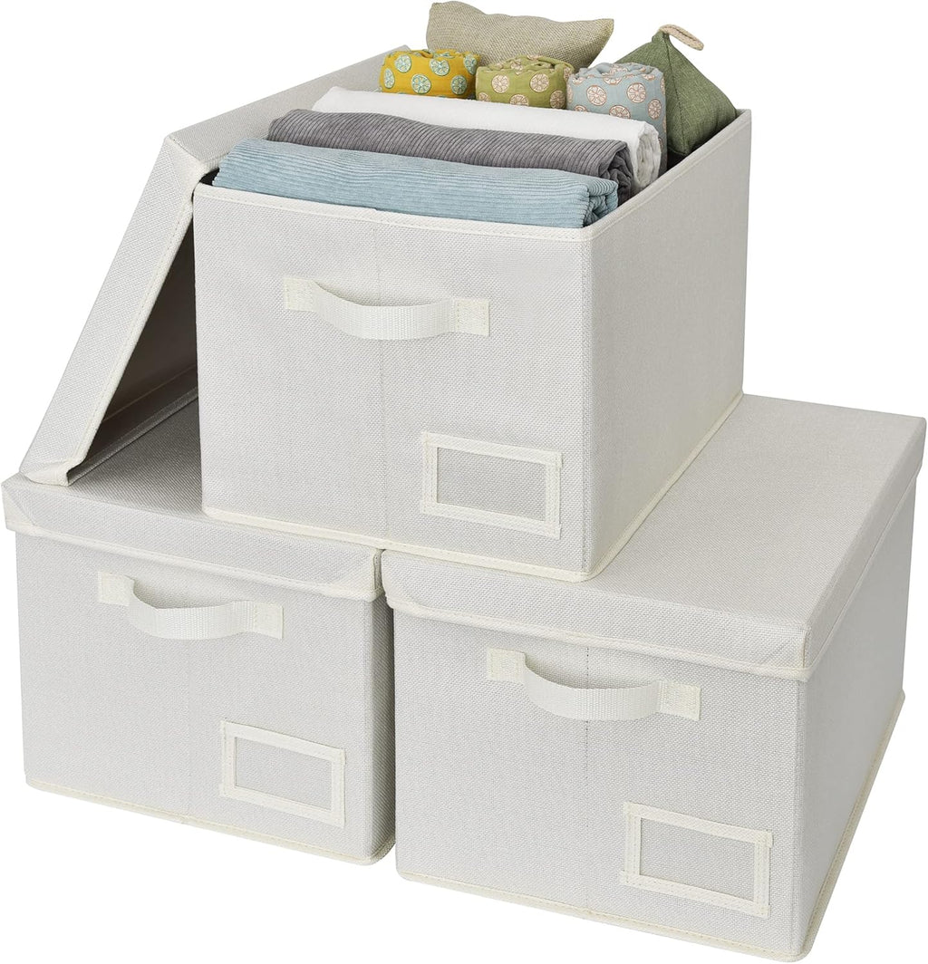 3-Pack Cloth Storage Bins & 1-Pack Hanging Closet Organizer K4457