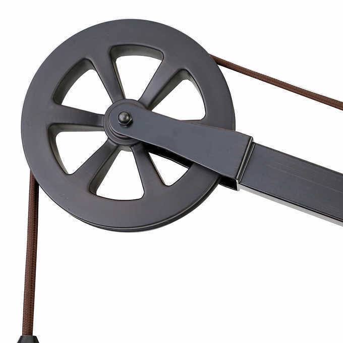 Blackened Bronze Floor Lamp with Pulley System S8576
