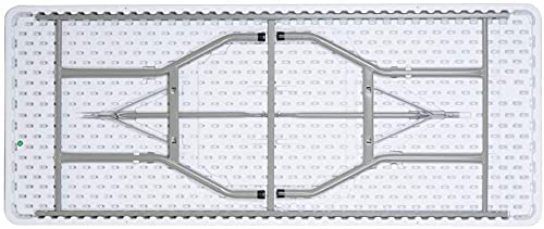 White Plastic 6ft Folding Table B137