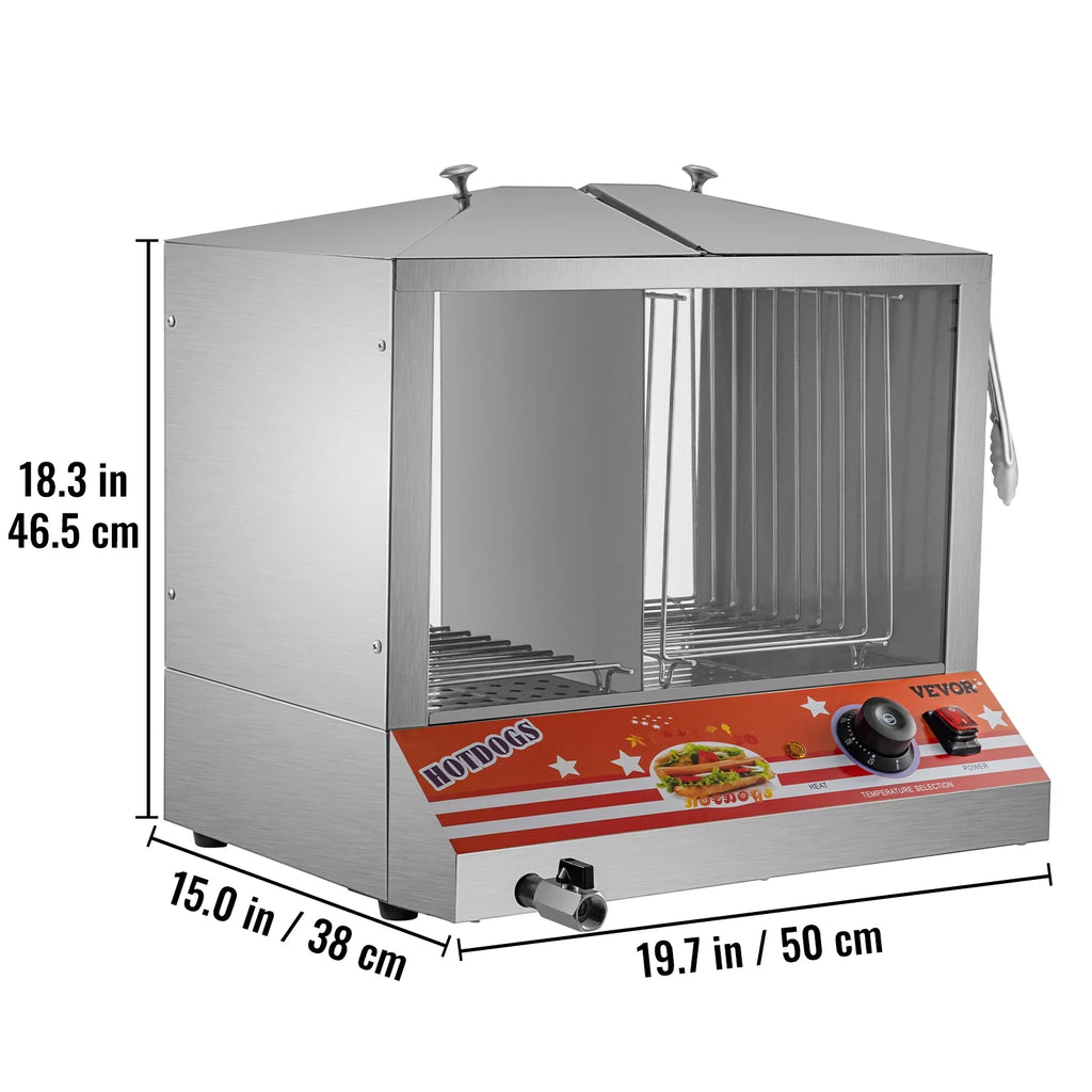 Stainless Steel Electric Hot Dog Warmer with Bun Warmer N2067