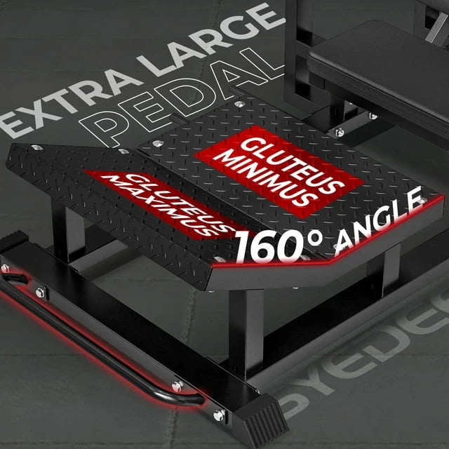 Red Heavy Duty Plate-Loaded Hip Thrust Machine A3116